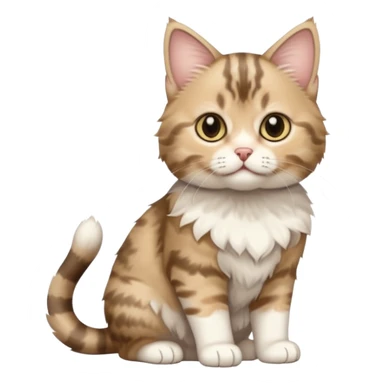 full body of baby American Bobtail cat  sticker