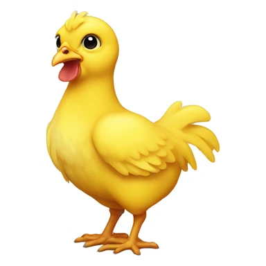 sad yellow baby chicken sticker