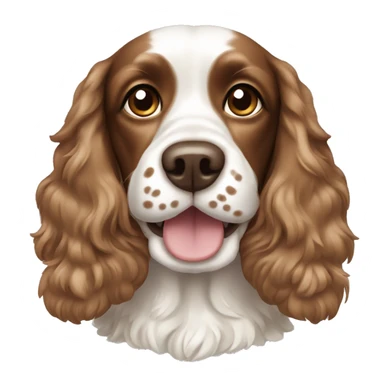 Cocker spaniel brown and white spots sticker