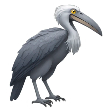 flying shoebill sticker