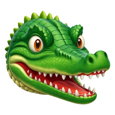 Un avión con cara de cocodrilo sticker