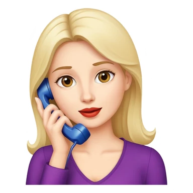 woman talking on the phone sticker