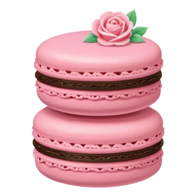 Soft pink macaron with roses sticker