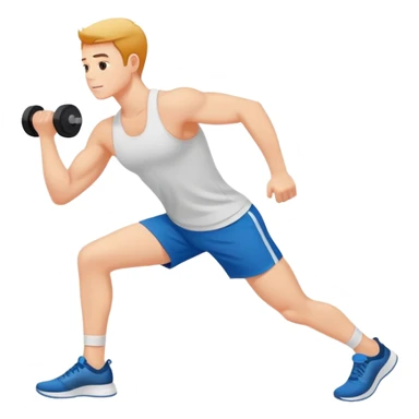 person exercising with good pain, optimal workout sticker