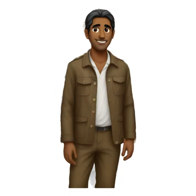 indian dude in front of 711 sticker