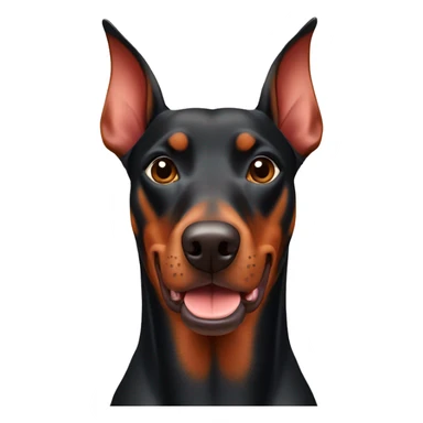 Red Doberman pinscher  sticker