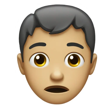 Someone crying with booger sticker