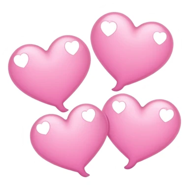 Thinking bubbles with pink hearts  sticker