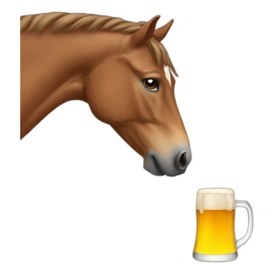 Horse-drinking-a-beer sticker