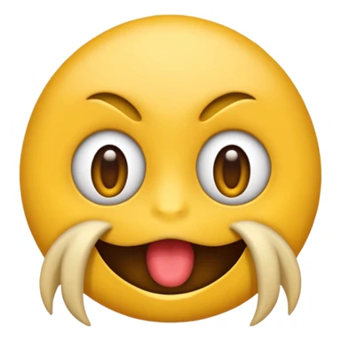 Un emoji qui se moque en tirant la langue avec plein de nœuds autour de la tête sticker