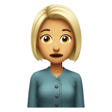 girl making disgusted face sticker