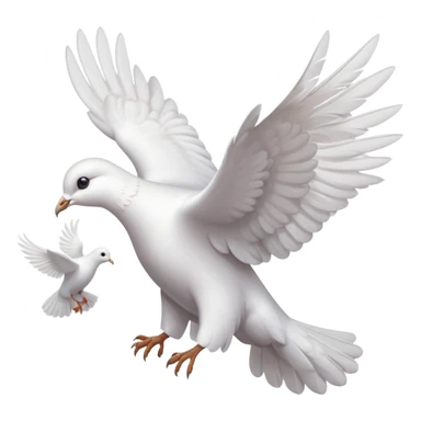 a dove flies with a letter in its paws sticker