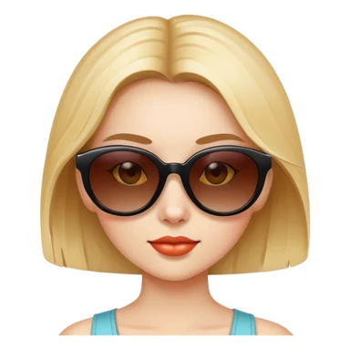 Girl with sunglasses  sticker