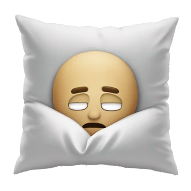 cartoon head buried in pillow sticker