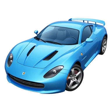 Blue sports car  sticker