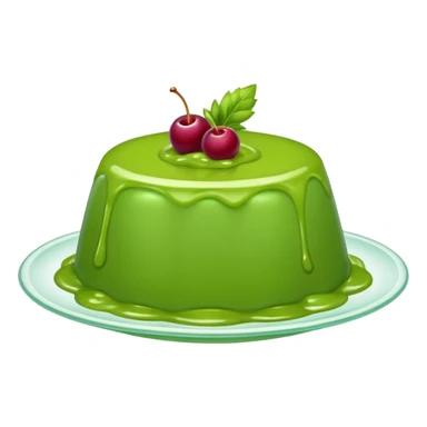 Green pudding emoji sticker