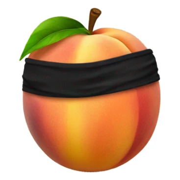 peach with blindfold  sticker