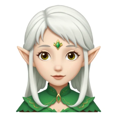 woman elves with white hair sticker