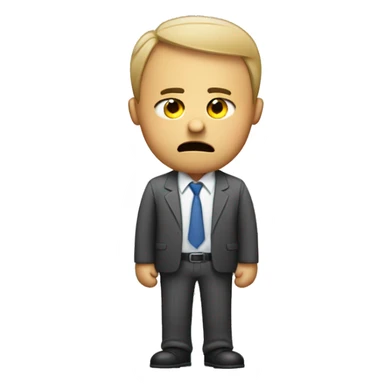 tired office worker with bags under his eyes sticker