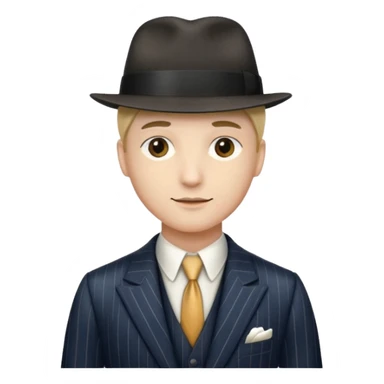 A person wearing a 1920s suit sticker