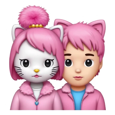 hello kitty and her boyfriend  sticker