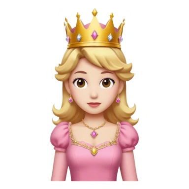 princess peach mixed with a peach sticker