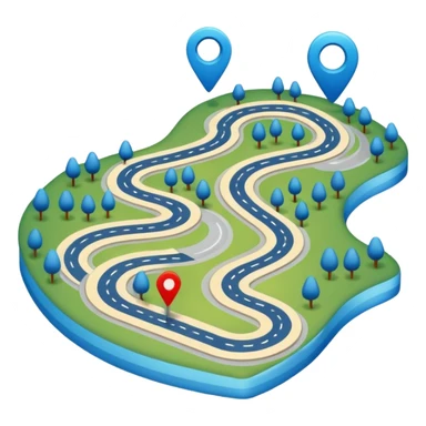 create a realistic emoji showing a logistic route sticker