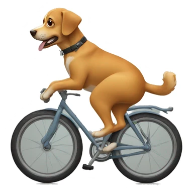 Dog on bike sticker