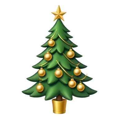 Christmas tree with Gold decorations sticker