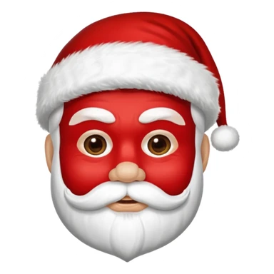 Santa in a skincare mask sticker