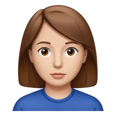 Terry Coldwell with brown hair sticker