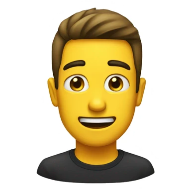 A yellow one high eyebrow emoji  sticker