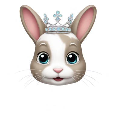 Bunny with a tiara  sticker