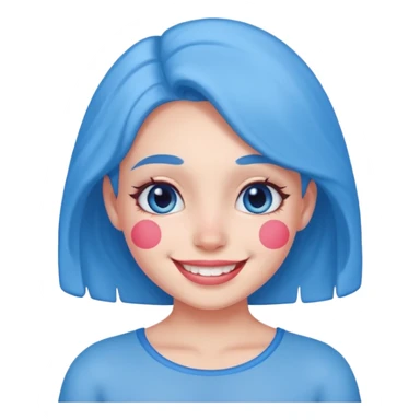 Blue skinned girl sticker