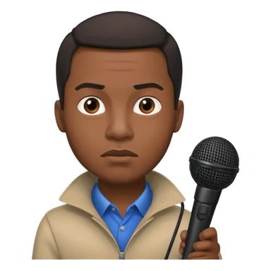 Public Speaker black man with mic sticker