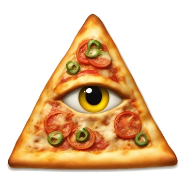 illuminati eye pizza triangle sticker
