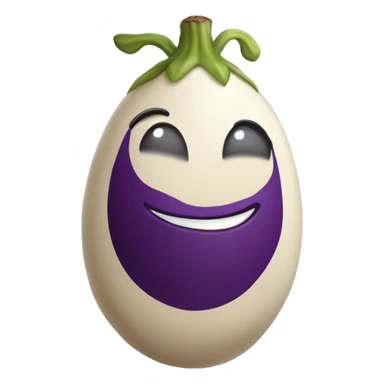 Tan eggplant sticker