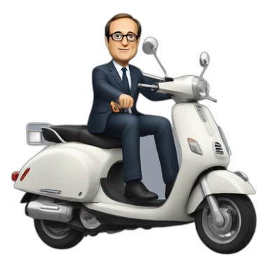 François Hollande scooter  sticker