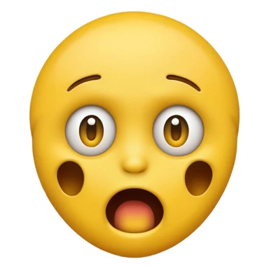 yellow emoji with a scared face getting choked sticker