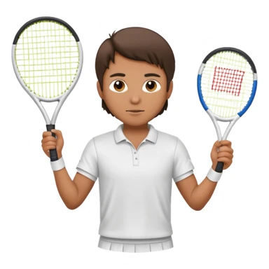 leon playing tennis sticker