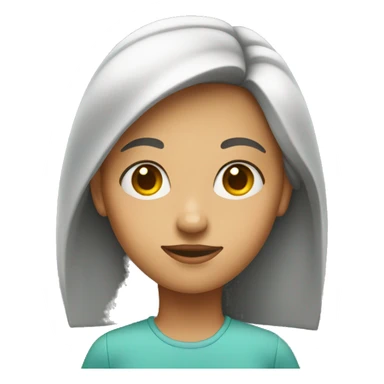 a female student with a dot under her right eye  sticker