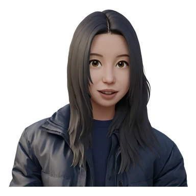 girl in jacket outdoors sticker