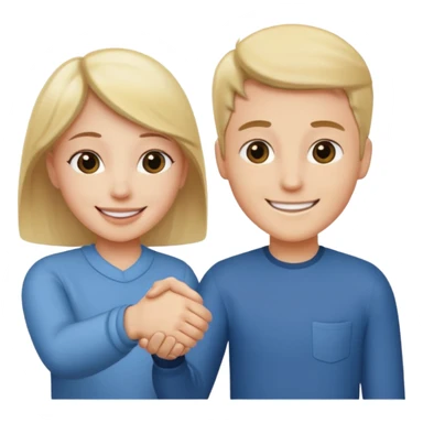 Dos personas dandose la mano como agradecimiento sticker