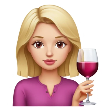 Dirty blonde woman drinking pink Wine  sticker