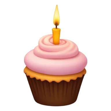 Cupcake with candle sticker