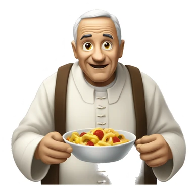 un papa qui mange un gaeau sticker