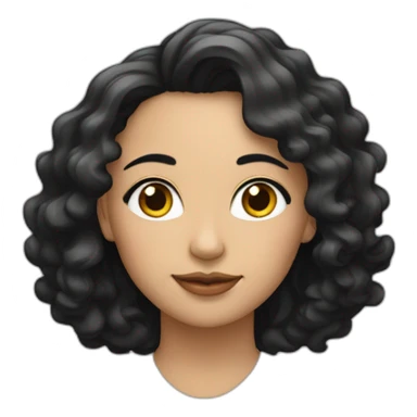 Cara mujer mulata con pelo rizado y negro sticker