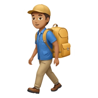 delivery man walking wearing a Wolt backpack sticker