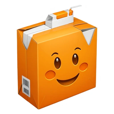 orange juice box sticker
