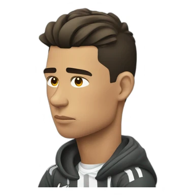 Cristiano Ronaldo sitting depressed realistic sticker